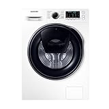 Samsung WW8NK52K0VW/EG Waschmaschine, 8 kg, 1200 U/min, SLIM Platzsparer, Ecobubble, AddWash, Hygiene-Dampfprogramm, Weiß